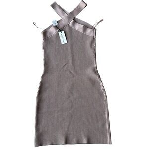 Aritzia Babaton Sculpt Knit Criss Cross Dress